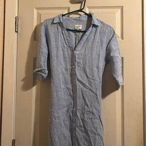 Hiho Tortola Denim Blue Linen Dress